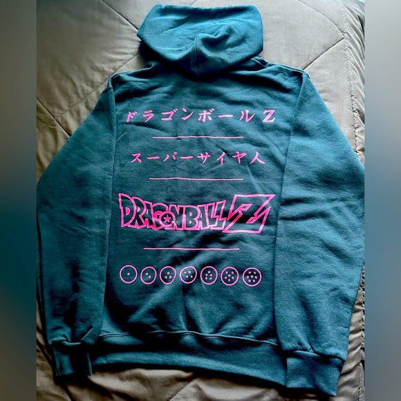 Dragon Ball Z Men’s Black Hoodie Pullover Sweatshirt Big Print - Picture 1 of 4